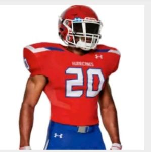 Under Armour Football Jersey Large Hurricanes